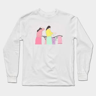 The girls hanging clothes Long Sleeve T-Shirt